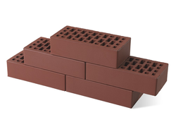Баварская кладка бордо гладкий 1 NF 250х120х65мм М150 Braer