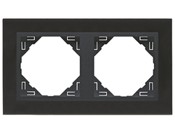 Efapel 90920 TQS, Рамка 2 поста, никель/серый