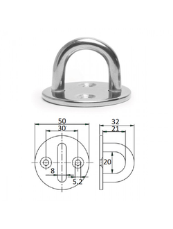 Планка круглая с обухом 8х50мм