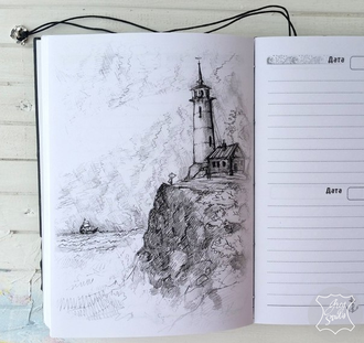 Ежедневник ручной работы "Корабли"