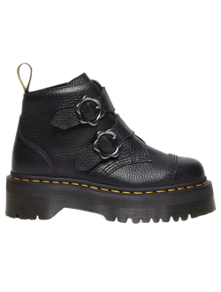 Dr. Martens Devon Flower Buckle Leather Black