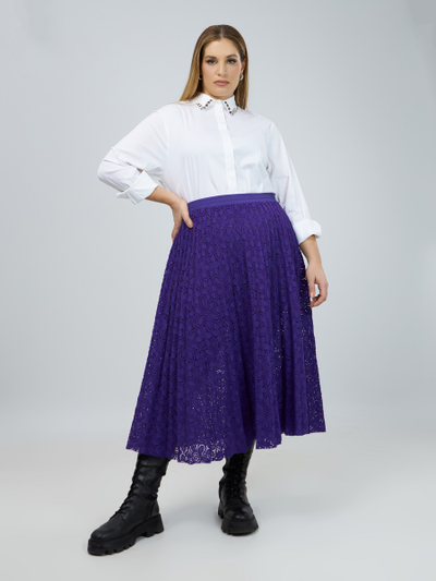 Длинная юбка из гипюра на резинке