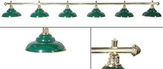 Бильярдный светильник Ravena на 6 плафонов зеленый
