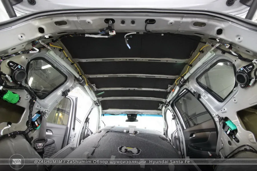 Фото отчет шумоизоляции Hyundai Santa Fe