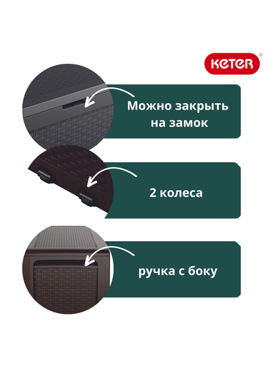 Сундук Самоа 270л, графит