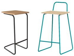 Барный стул и табурет Bauhaus, 2 варианта по размеру, покраска каркаса на выбор