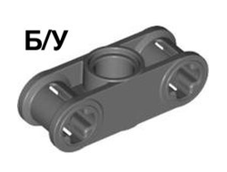 ! Б/У - Technic, Axle and Pin Connector Perpendicular 3L with Center Pin Hole, Dark Bluish Gray (32184 / 32184199 / 4210810 / 6160219 / 6257335 / 6276984) - Б/У