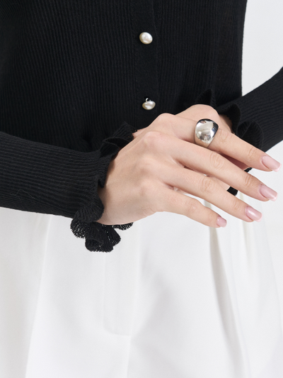 Кардиган вязаный приталенный укороченный на пуговицах