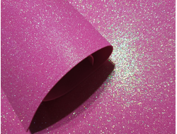 Глиттерный фоамиран, розовый перламутровый, 50*50 см, толщина 2 мм