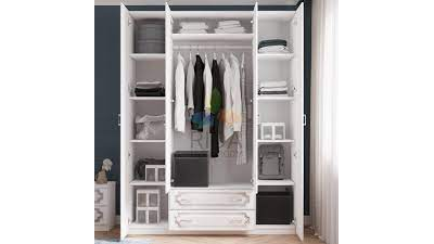 Шкаф 4-х дверный "Белый жемчуг" с зеркалами ШР 4 (Браво мебель)