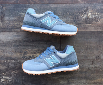 Кроссовки New Balance 574 Blue замшевые