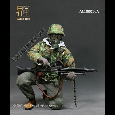 Немецкий пулеметчик - КОМПЛЕКТ ЭКИПИРОВКИ 1/6 WWII SS MG42 Machine Gunner Equipment Set AL100016A - ALert Line (БЕЗ ТЕЛА И ГОЛОВЫ)
