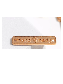 Бирка для рукоделия пришивные ручная работа Hand Made золото