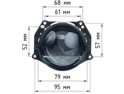 Билед модули Aozoom МИНИ-Q1 2024 3.0 дюйма, 2 чипа, 5500K, 12V, 53W/62W, крепление 3R (комплект, 2шт)