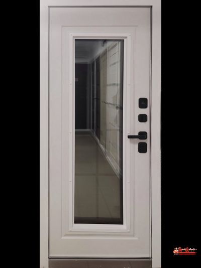 ТЕРМО Термо Б4 Муар ral 8019 / Белый матовый со стеклопакетом