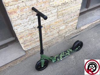 Самокат RACE SPIRIT КАМУФЛЯЖНЫЙ C НАДУВНЫМИ КОЛЕСАМИ