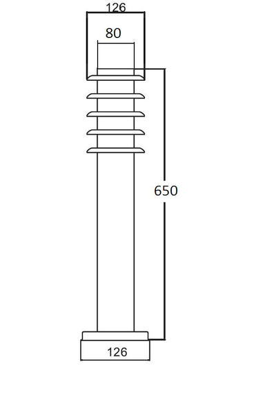 Ландшафтный светильник серии  INOX 650