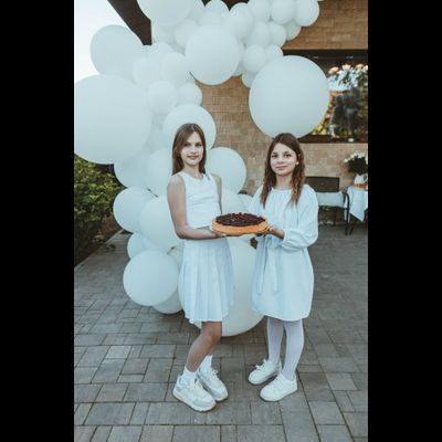 Оформление детский день рождения в белом стиле № 1454