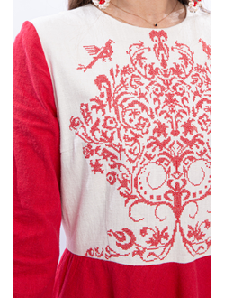 Платье Древо времени крапива красное