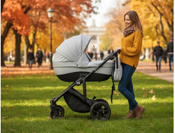 Детская коляска 3 в 1 Farfello Molly Trio Серый