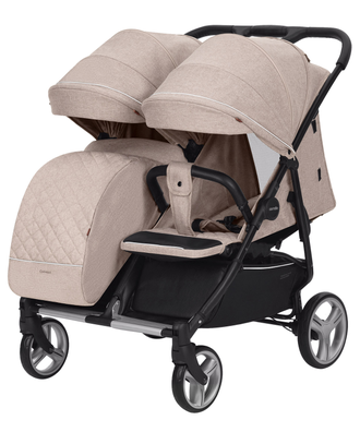 Коляска прогулочная для двойни Carrello Connect CRL-5502 Cotton Beige