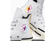 Ассиметричные белые Кеды Converse Chuck 70 Plus Hi с цветными вставками A06067C