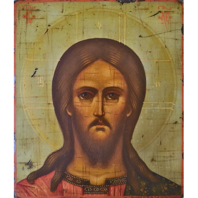 Господь Вседержитель (Спаситель). Рукописная икона 9х10,5см.