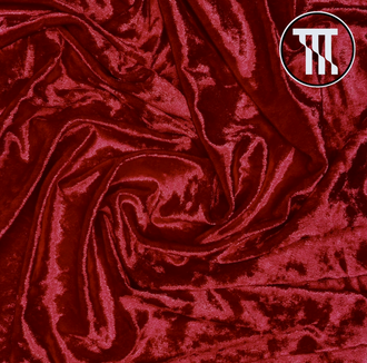 Велюр-стрейч креш, цв. Темно-красный