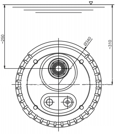 Противоток встраиваемый Fitstar (Hugo Lahme) Taifun 3,4 кВт, 150 мм, круглая панель