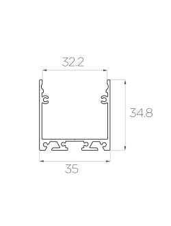 Алюминиевый профиль 4L-3535-S ANOD