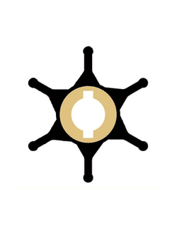 Импеллер посадка шпонка Ancor 5272 Ø40/10x14мм 6 лопастей для помпы охлаждения двигателя из чёрного неопрена