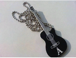 Кулон "Аквариум" форма гитары, черный