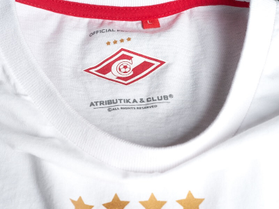 Футболка ФК СПАРТАК белая (р.L) 110340