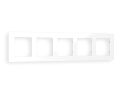 Рамка 5-ая Белый глянец, коллекция TECHNO - Ambrella Volt - ALFA