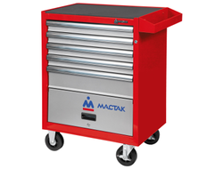 Тележка инструментальная, 5 выдвижных ящиков и отсек, "ОПТИМА", красная МАСТАК 522-05581MR