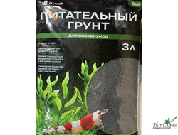 Питательный грунт Gloxy 3 литра для аквариумных растений и креветок фракция 3-4 мм