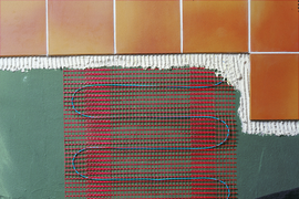 Монтаж тёплого пола маты