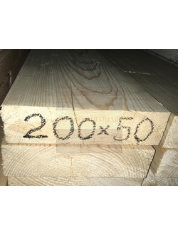 Строганная доска сухая 200х50х3000 мм хвойная (ель, сосна)