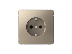 Systeme Electric ArtGallery Шампань Розетка с заземлением со шторками, 16А, механизм GAL000545