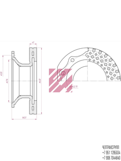 Диск тормозной SAF SKRS9022K/11222K SBK2243-1 4079000301 (M2000084)