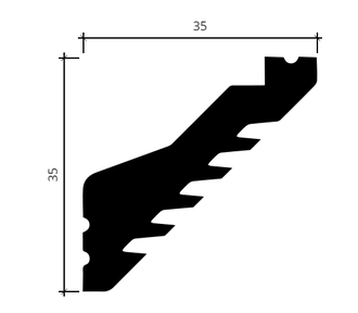 Карниз 6.50.701 - 35*35*2000мм