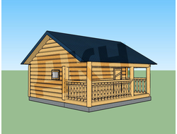 Баня 4 на 6 с верандой 2 на 6