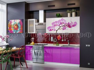 Кухня "Орхидея" фиолетовая 1,8м Миф