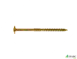 Конструкционный саморез по дереву, желт., прессшайба (тарел)  PRO, Torx 30, 6,0 x 40 mm