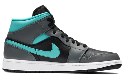 Купить кроссовки Nike Air Jordan 1 Mid Grey Aqua 554724-063