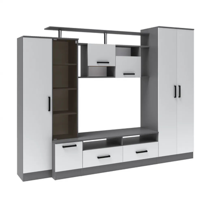 Гостиная "Оскар-5"  Графит серый/Камень серый (ТЭКС)