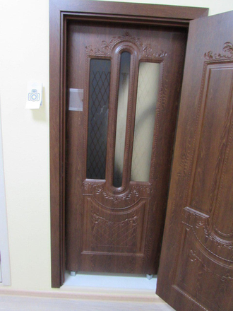 Дверь остекленная с покрытием пвх "К-4 Коньяк"