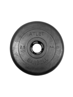 Диск обрезиненный черный MB ATLET d-31 2,5кг