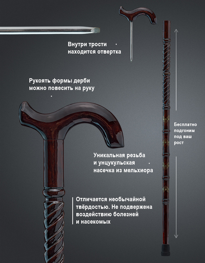 Трость "Кантис премиум с отверткой"