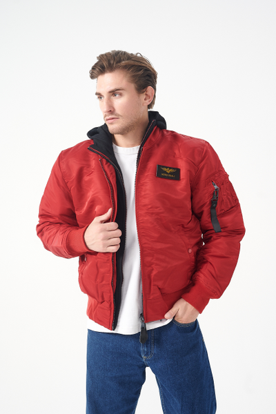 Куртка MA-1 HOODED RED/RED